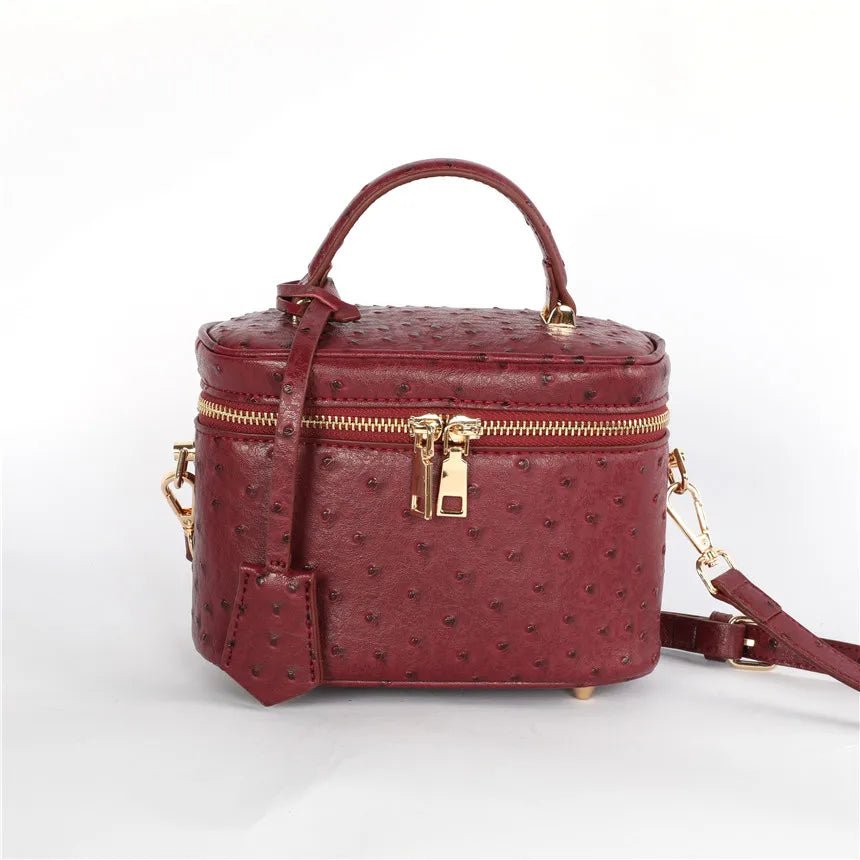 SOERA Delphine leather Box Bag - Bag - Burgundy