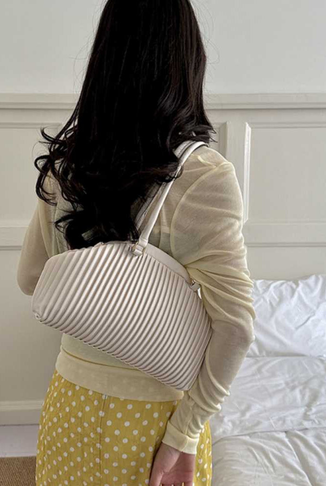 SOERA Mariana Pleated Shoulder Bag - Bag - SOERA-677379-DEF-OS-04612 White