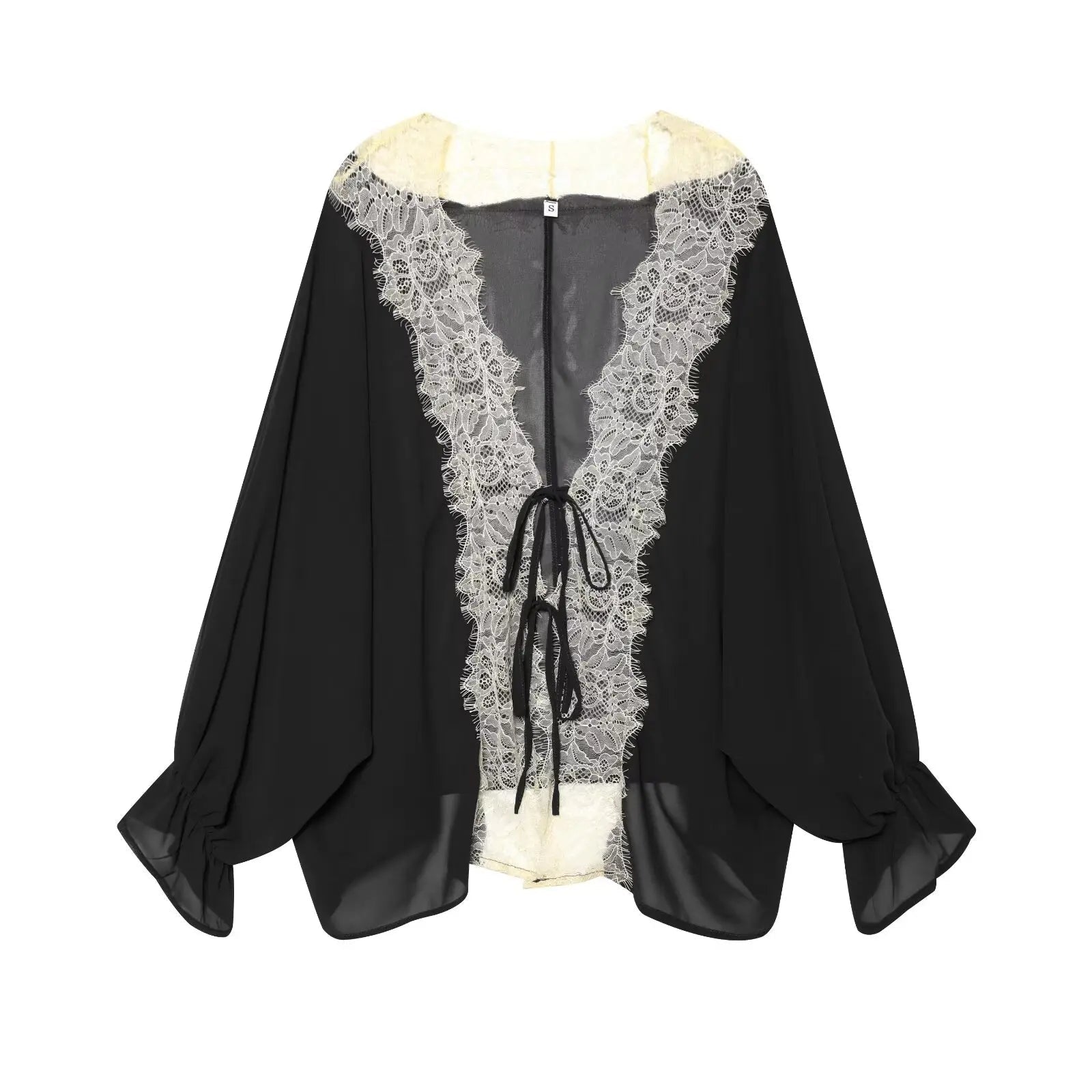 SOERA Lisa Lace Patchwork Blouse - Blouse - SOERA-750723-BLA-XS-00931 Black XS