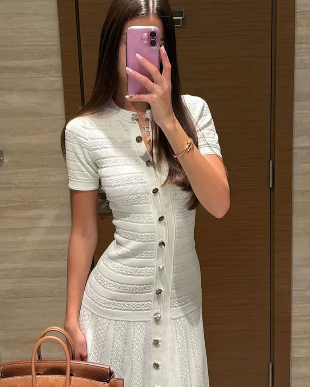 SOERA Quinn Ribbed Knit Midi Dress - Dress - White XS