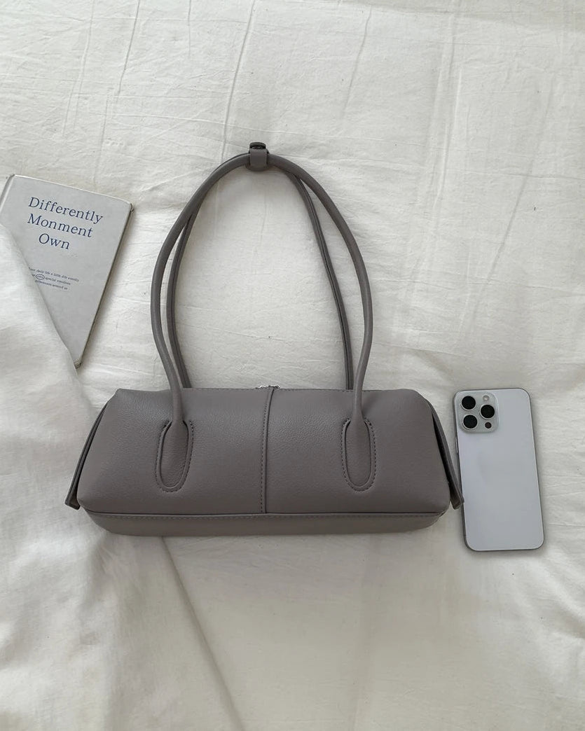 SOERA Beatrice Retro Underarm Shoulder Bag - Handbags - Grey