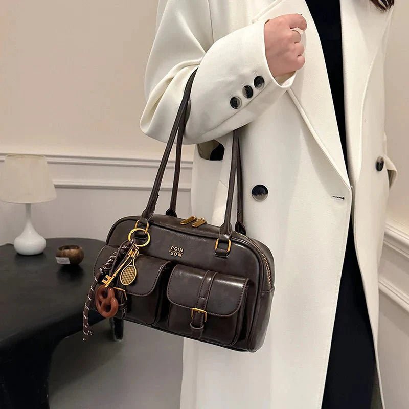 SOERA Liza Multi - Pocket Handbag - Handbags - 3256809004989338-;ww1756169202818253243 Dark Brown