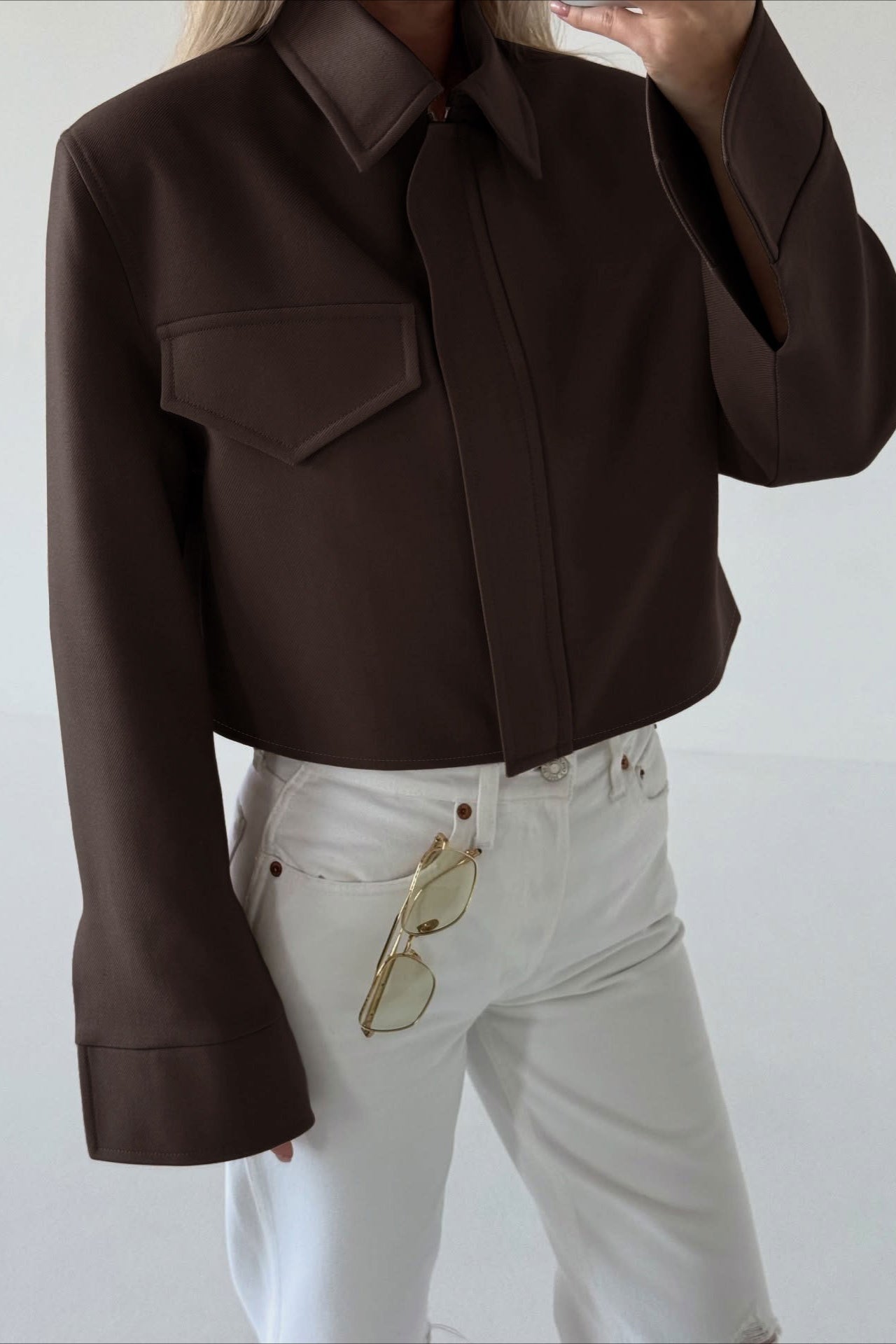 SOERA Dida Brown Zip Jacket - Jacket - SOERA-960067-M-BROWN-33955 Brown M