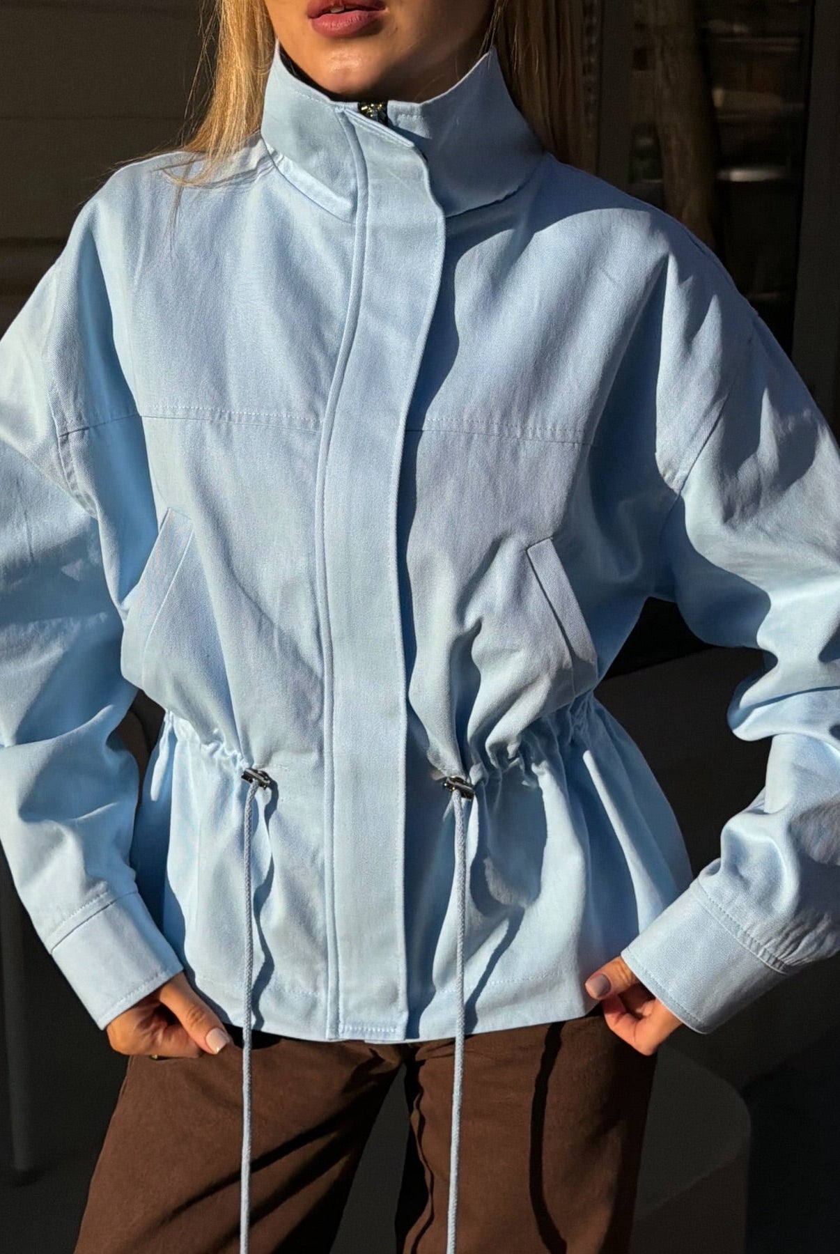SOERA Esther Stand Collar Jacket - Jacket - SOERA-381763-BLU-S-58147 Blue S