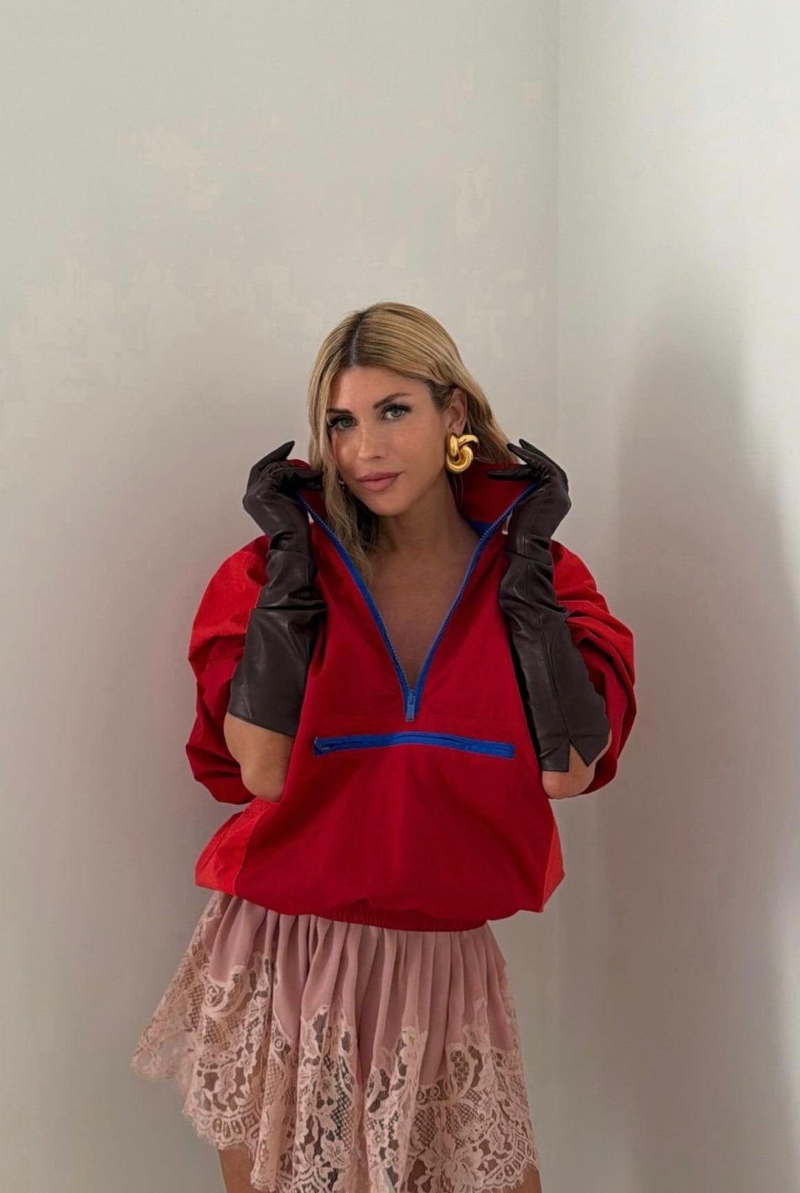 SOERA Helen Vintage Color Pop Windbreaker - Jacket - SOERA-968835-RED-S-98435 Red S