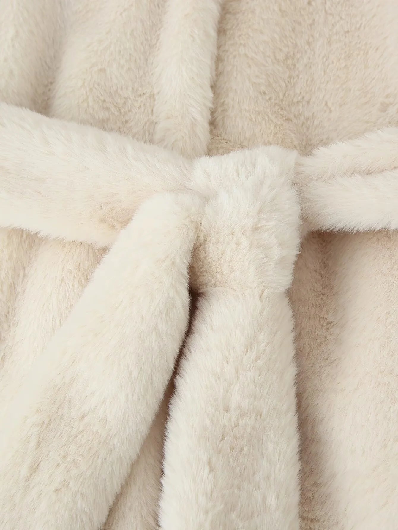 SOERA Farrah Faux Fur Coat with Belt - Jackets - 3256810101987871-;Ch1763625119772959543 Creme L