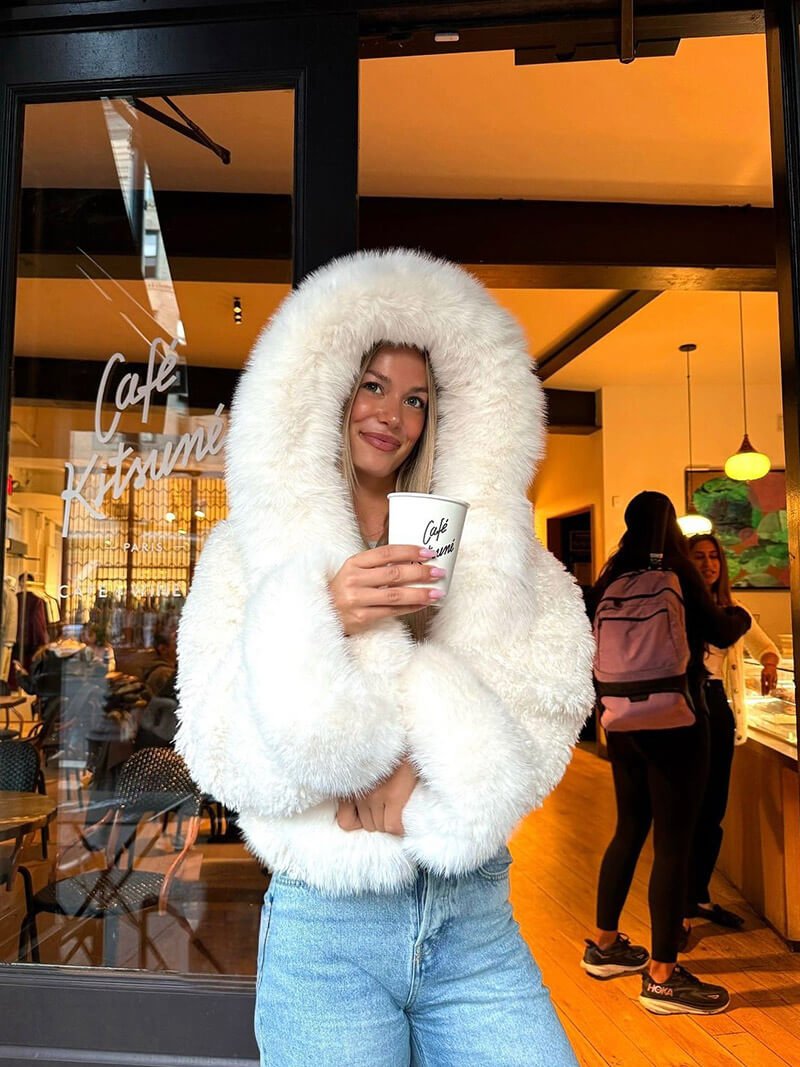 SOERA Henna Faux Fur Jacket - jackets - White L