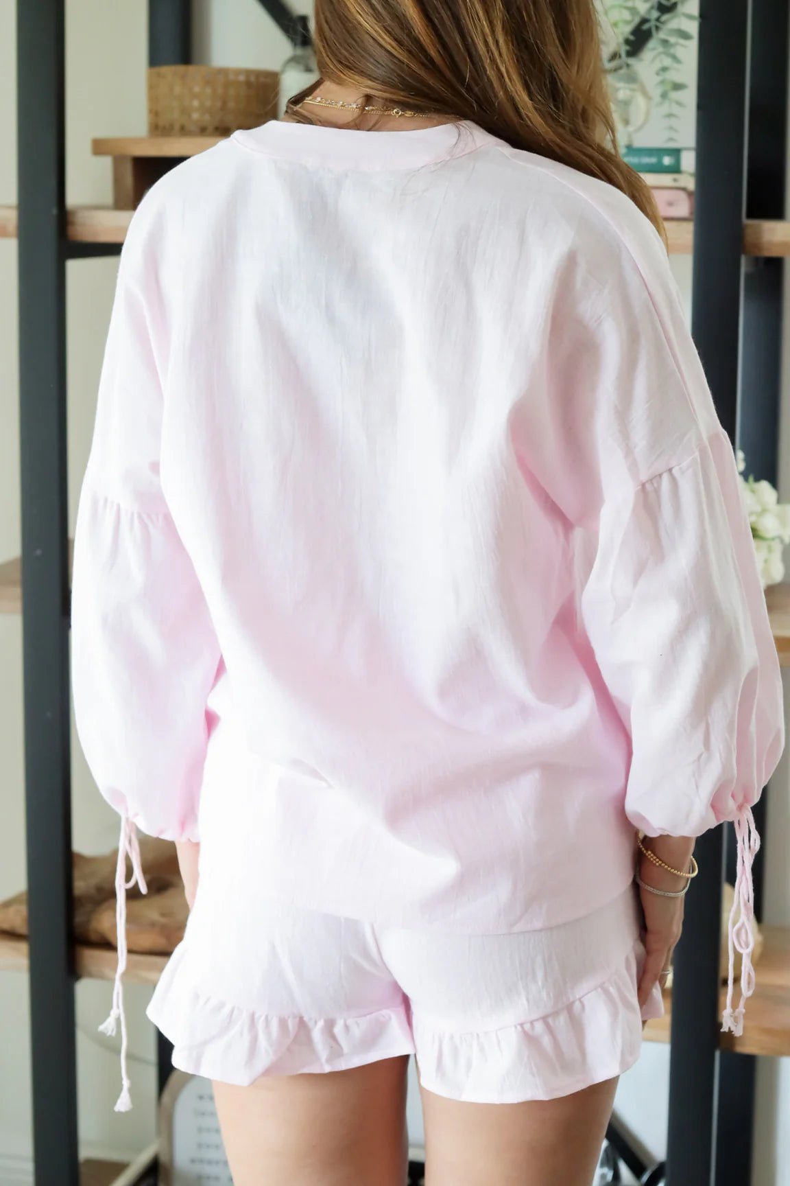 SOERA Isla Linen Two - Piece Set with Bell Sleeves - Matching Sets - M