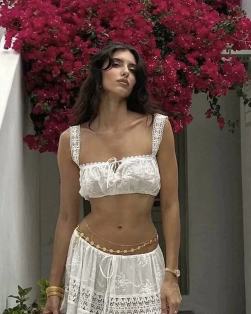 SOERA Margot Bohemian Crop Top Maxi Skirt Set - Matching Sets - Strap S
