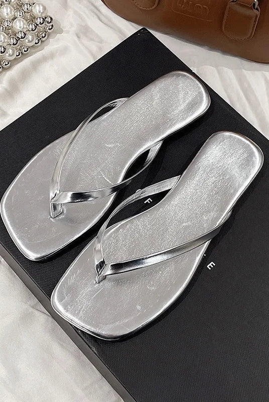 SOERA Fiona Square-Toe Beach Sandal - Shoes - SOERA-103363-DEF-OS-46417 Silver 36