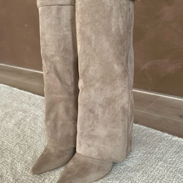 SOERA Kyla Suede Boots - Shoes - cq1758162480458282217 Taupe 40