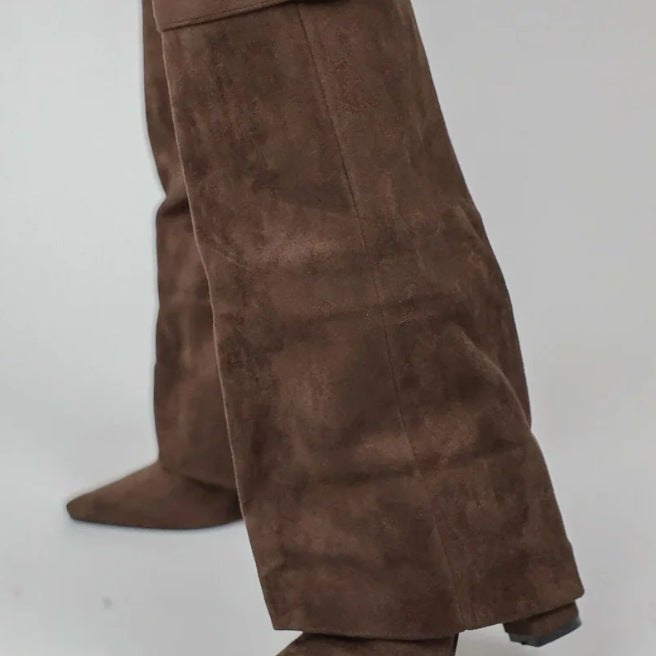 SOERA Monica Leather High Boots - Shoes - sq1758778450656997992 Brown Suede 35