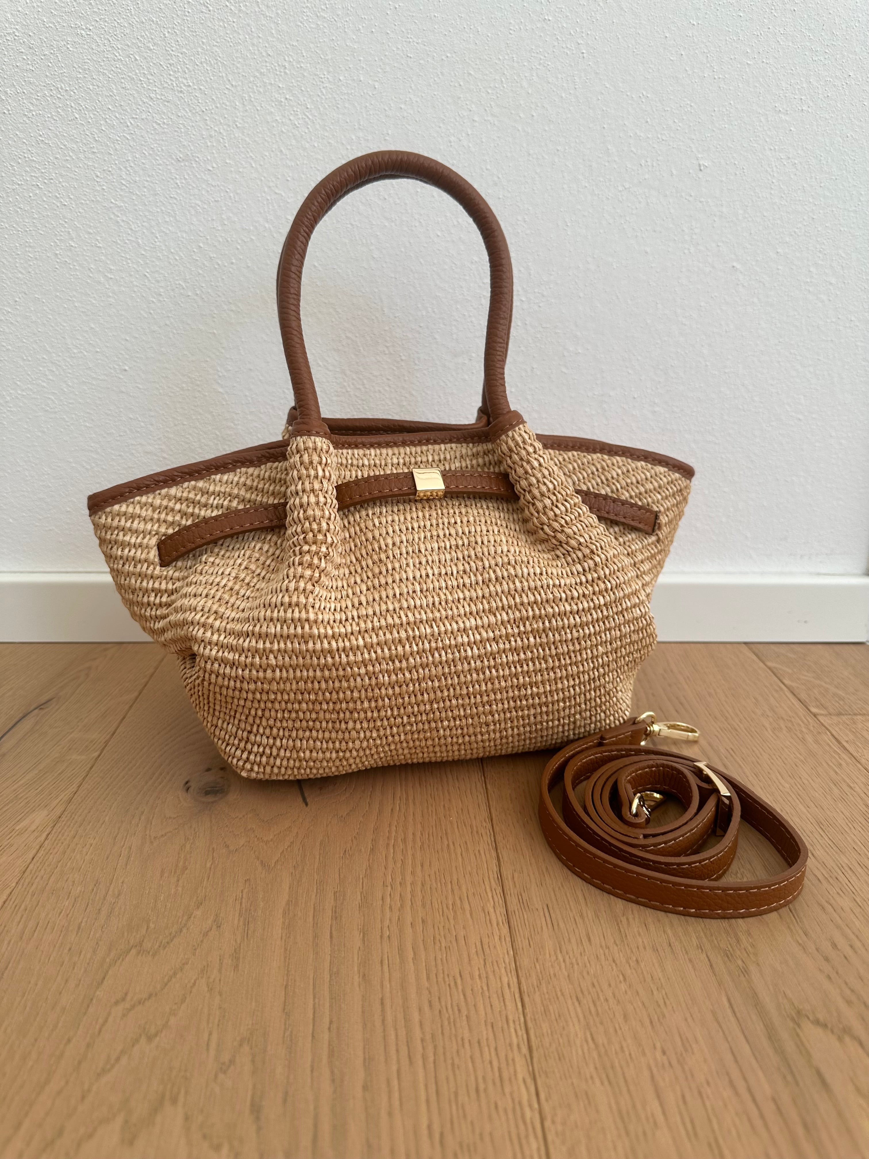 Francia Small Woven Tote Bag