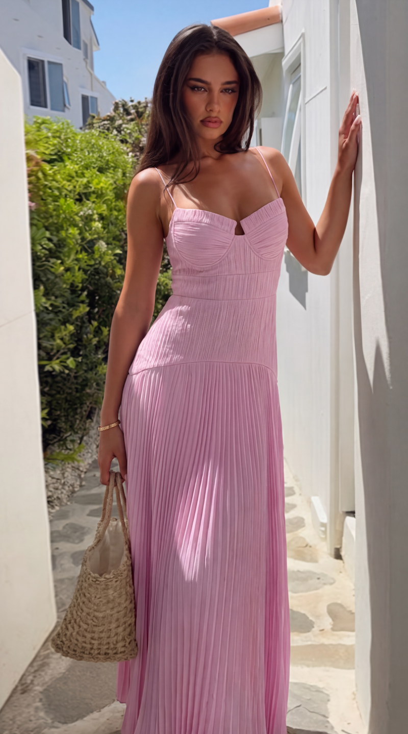 Sophia Crinkle Chiffon Maxi Dress