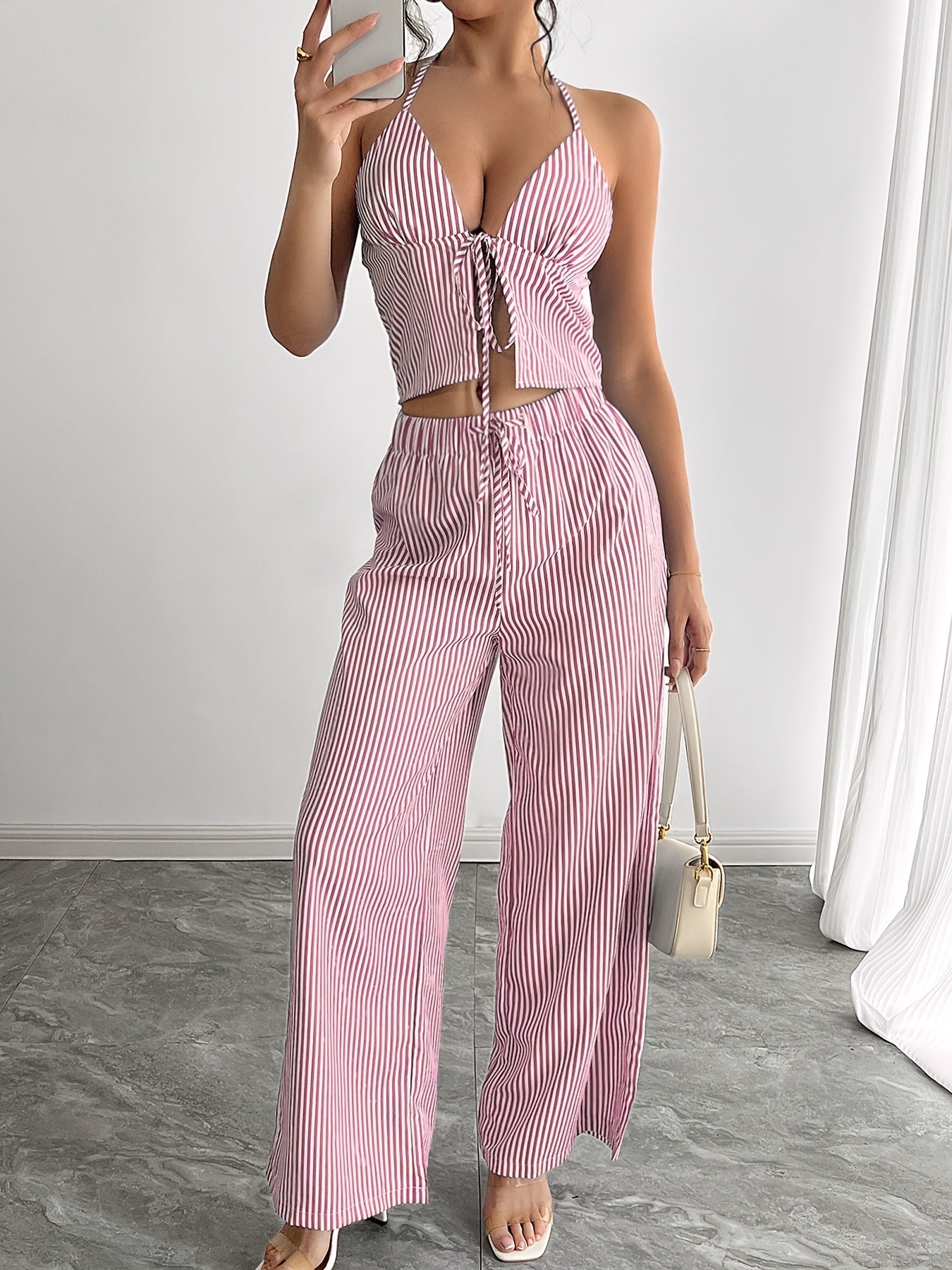 Simone Striped Halter Top