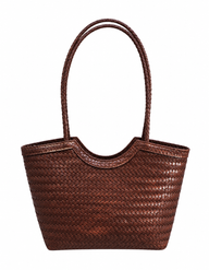 Bolsa Rica Tejida de Imitación de Cuero