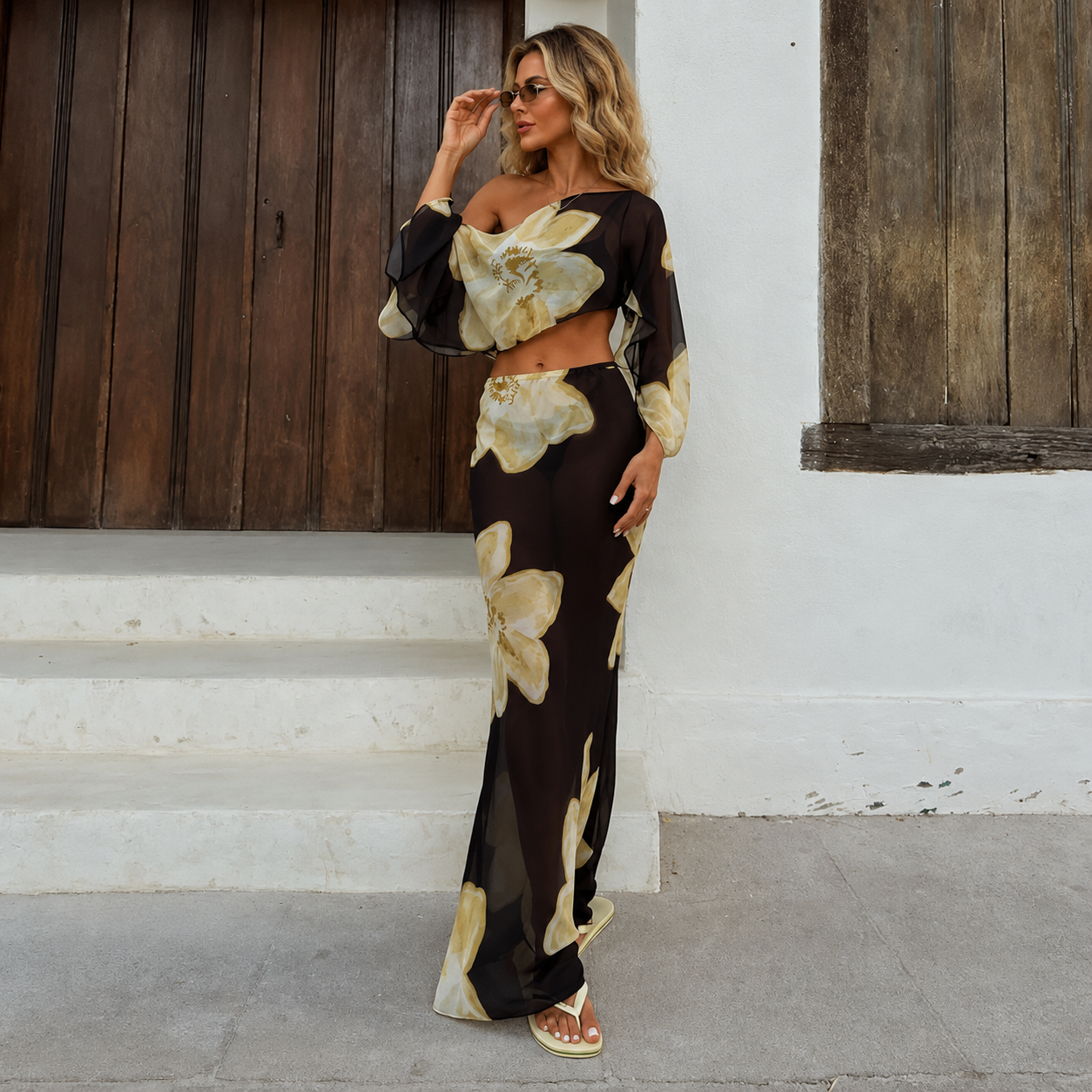 Sofia conjunto falda maxi floral