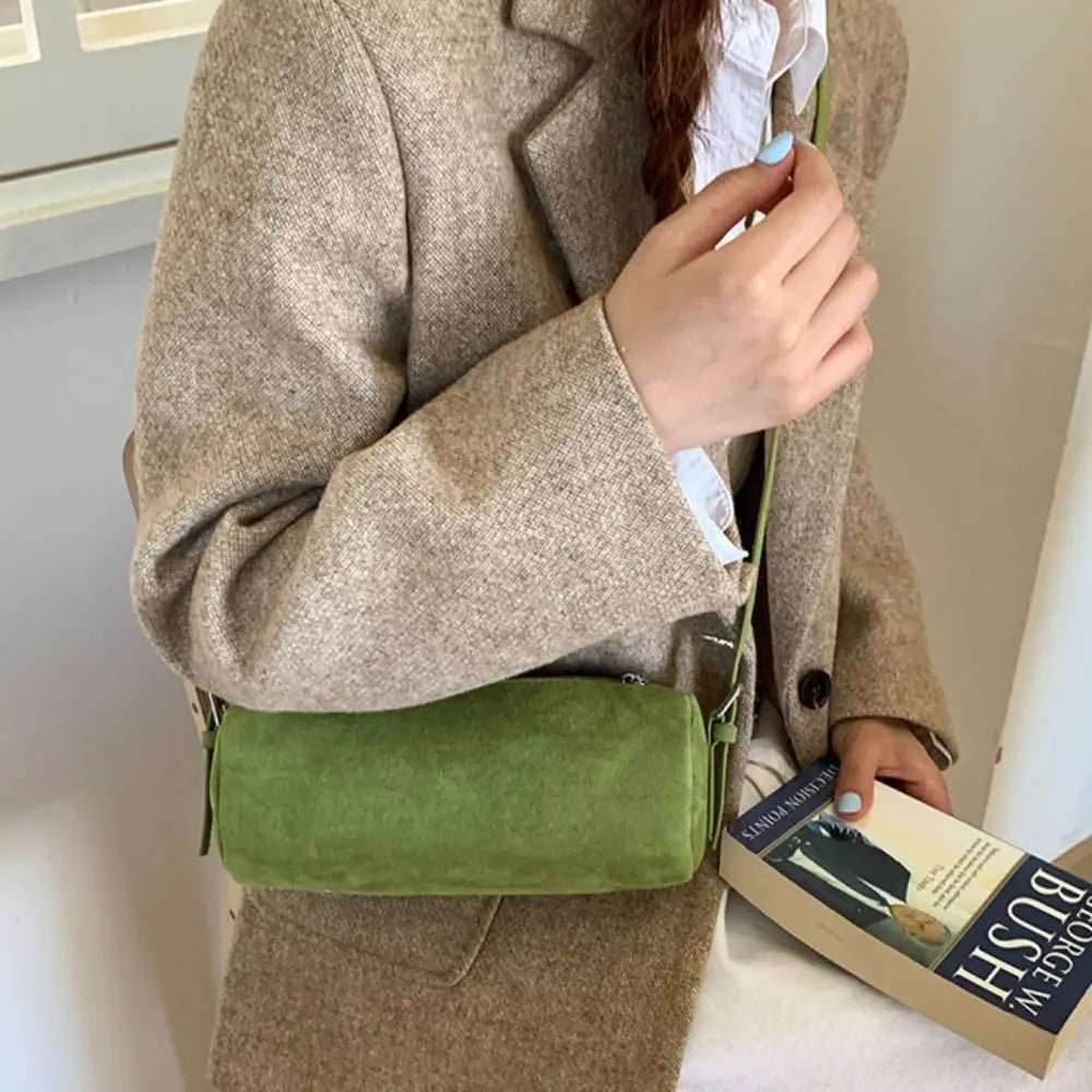 SOERA Beatrice Suede Pillow Hobo Bag - Bag - SOERA-894979-GRE-22-91267 Green
