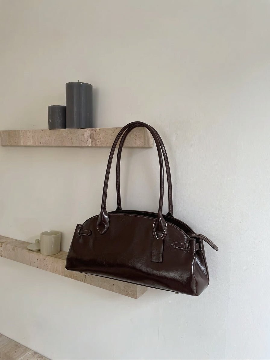 SOERA Ellie Elongated Shoulder Bag - Bag - SOERA-439043-BRO-O-35619 Coffee