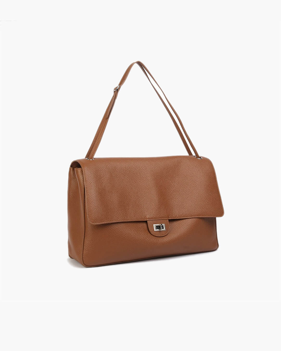 SOERA Miriam Crossbody Leather Shopper Bag - Bag -  Small Brown