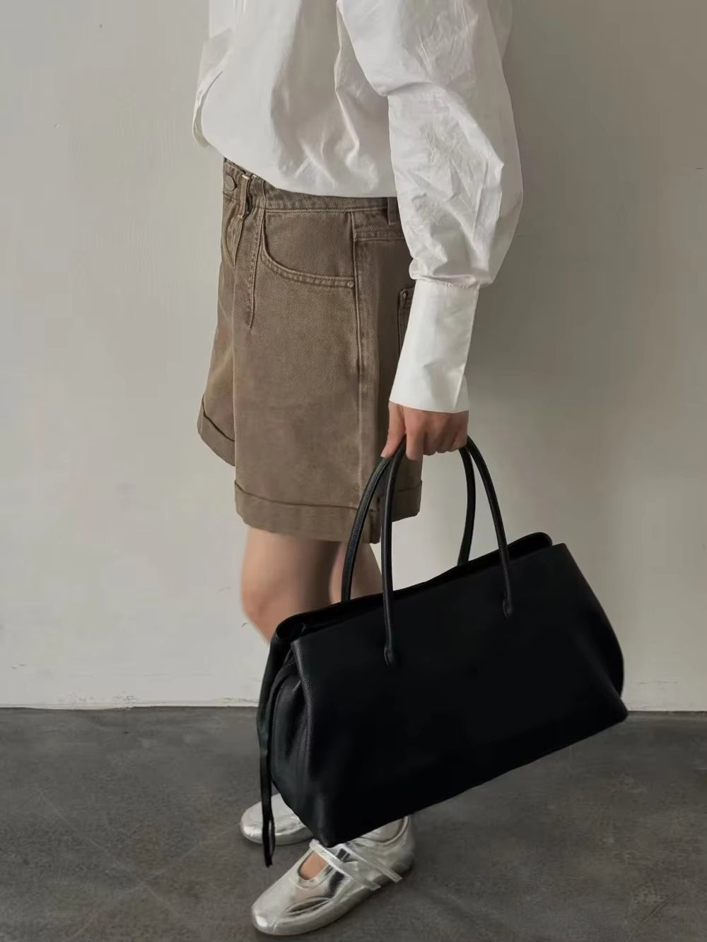 SOERA Miriam Multi-Compartment Shoulder Tote Bag - Bag - SOERA-662019-BLA-L-22083 Black Large 38x20x23 cm