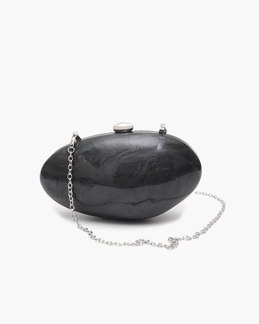 Bianca avondclutch van acryl in schelpvorm