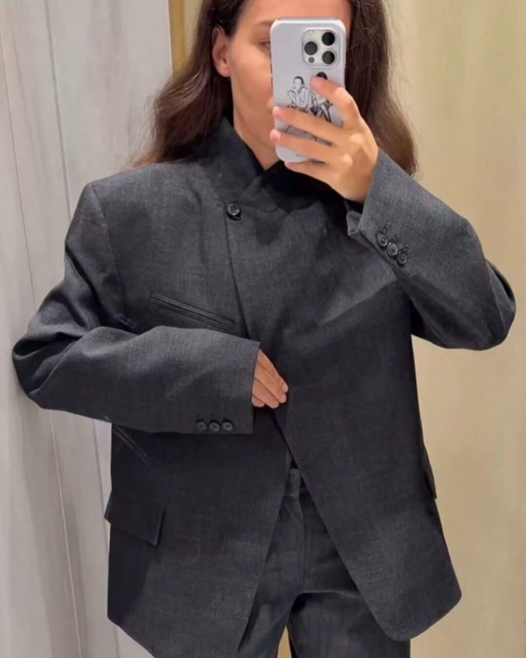 SOERA Katie Plaid Stand Collar Blazer - Blazer -  Black S
