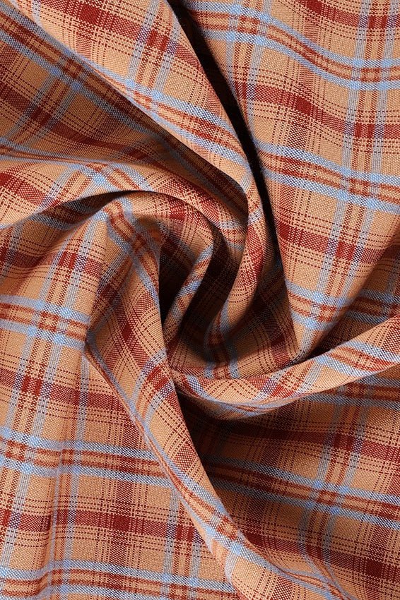 SOERA Carmen Oversized Plaid Shirt Blouse - Blouse - SOERA-266499-ORA-S-00803 Orange S