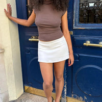 Skort mini attillata a vita bassa Carmen