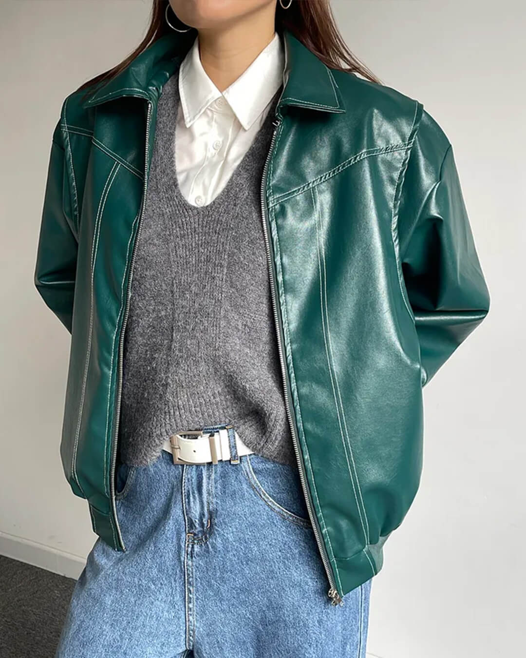 Brooke bomber con cremallera