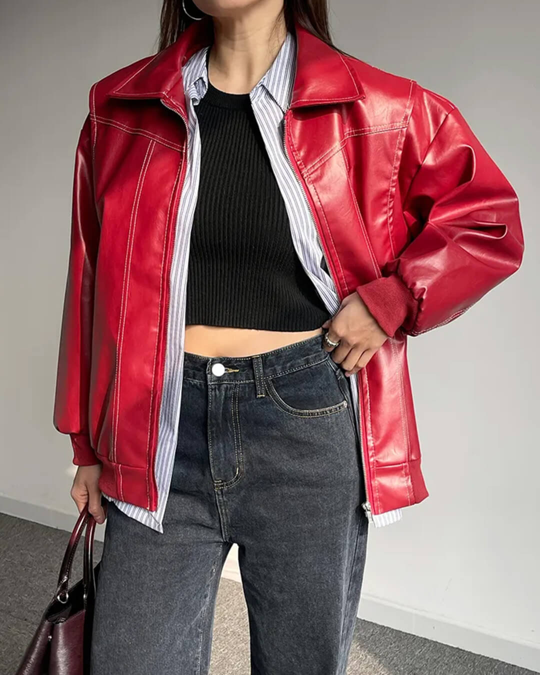 Brooke bomber con cremallera