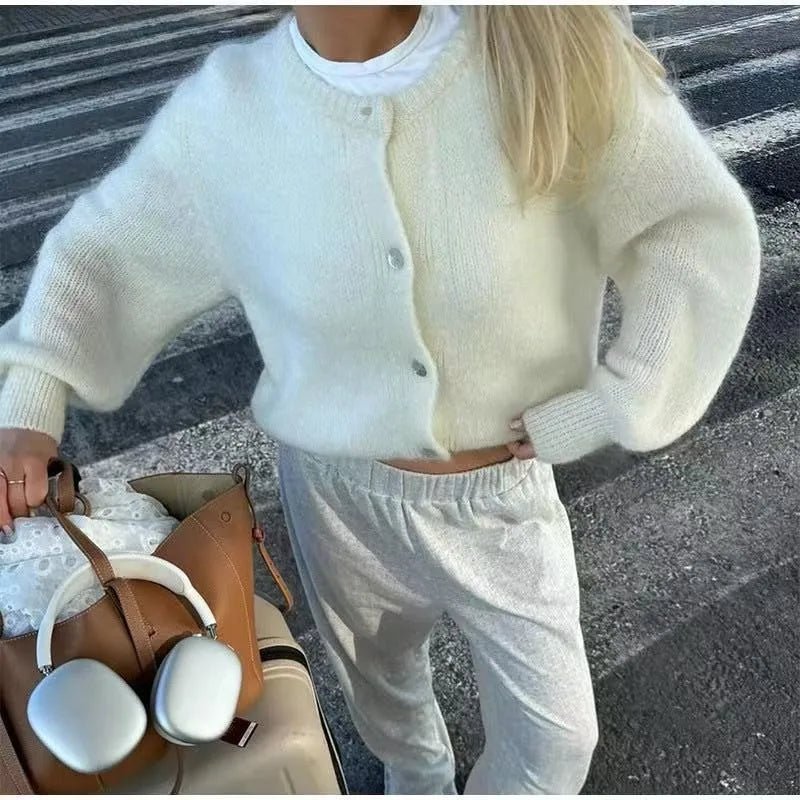 SOERA Hazel Soft Knit Cardigan - Cardigans - 3256809862684170-;og1763778892231447153 White S