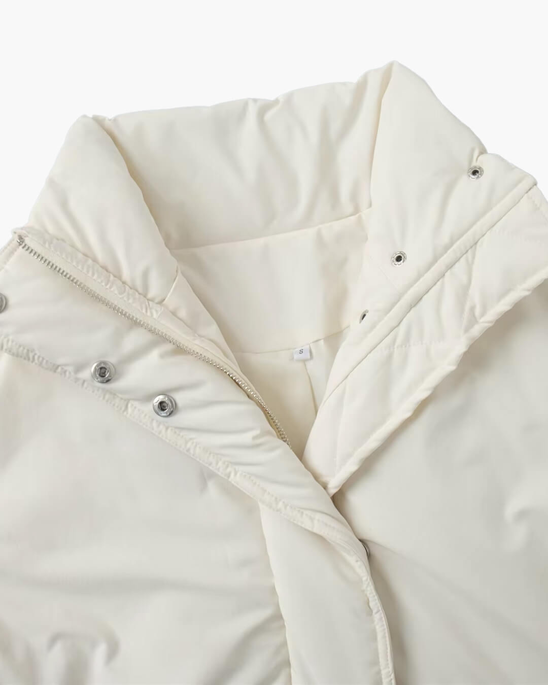 SOERA Emily Stand Collar Padded Puffer Coat - Coat - SOERA-634883-BEI-S-02755 Beige S