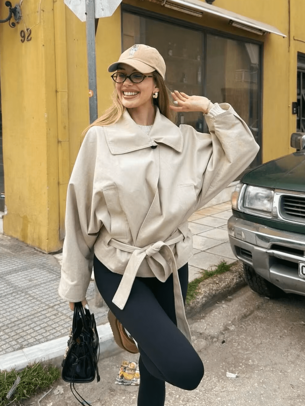 SOERA Julie Asymmetric Belted Trench Coat - Coat - SOERA-432003-KHA-M-37667 Beige M