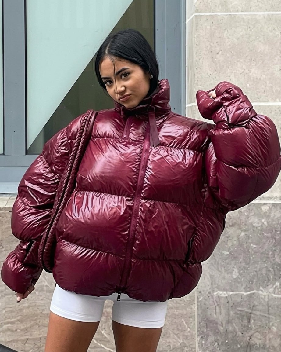 SOERA Olivia Shiny Puffer Jacket - Coats & Jackets - 3256809740158148-;Xm1762946091734062159 Burgundy M