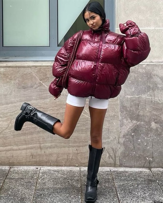 SOERA Olivia Shiny Puffer Jacket - Coats & Jackets -  Gold M