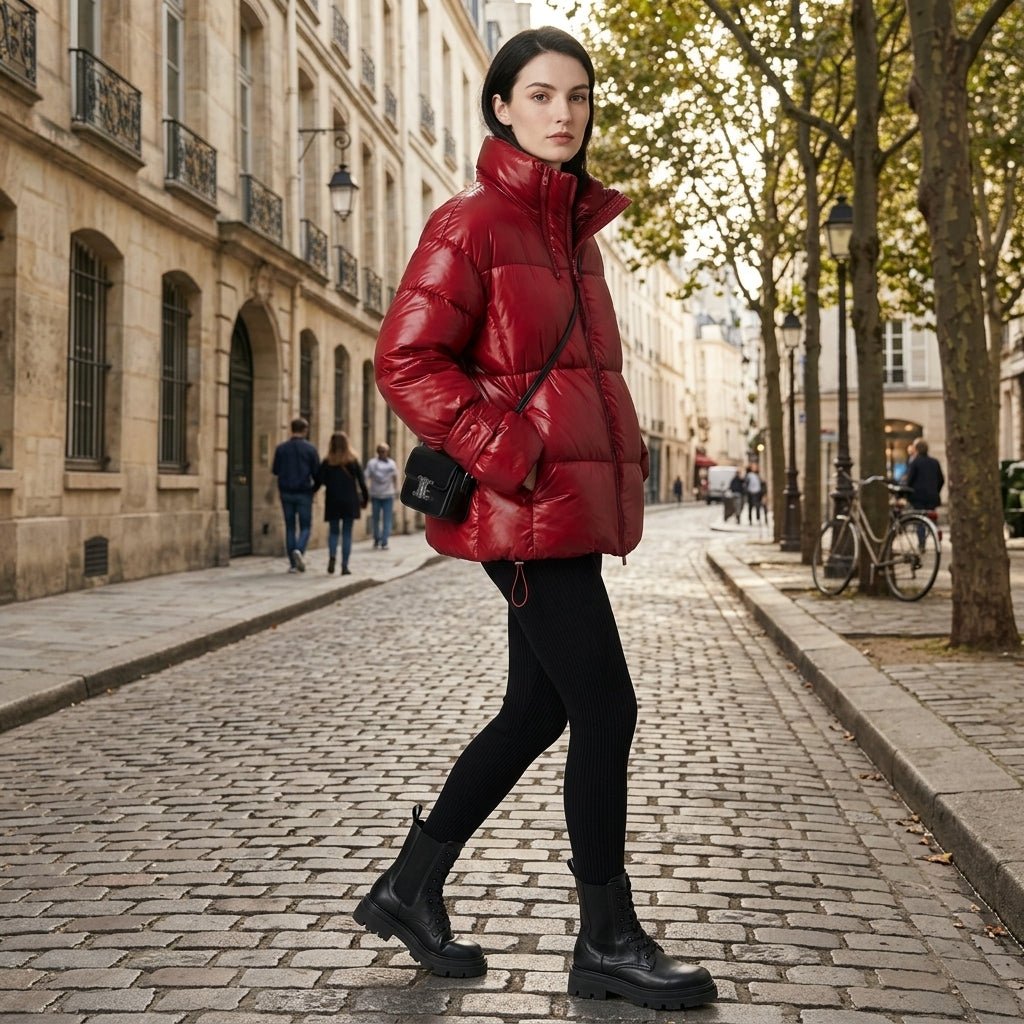 SOERA Olivia Shiny Puffer Jacket - Coats & Jackets -  Gold M