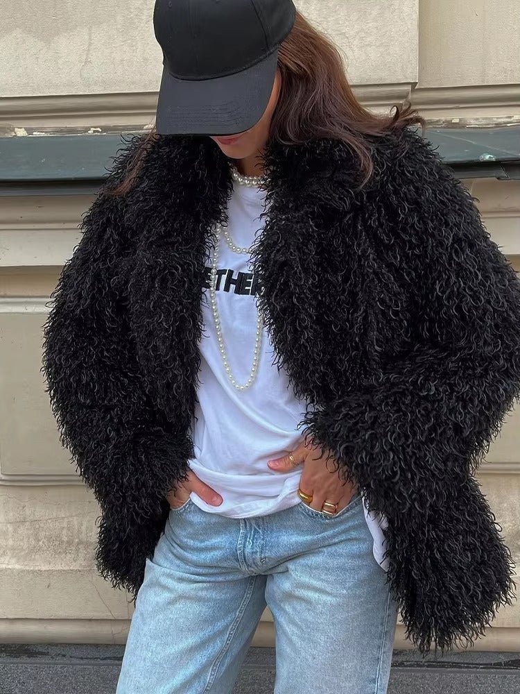 SOERA Reese Short Faux Fur Coat - Coats & Jackets - DWOD2-CA633013 Black S