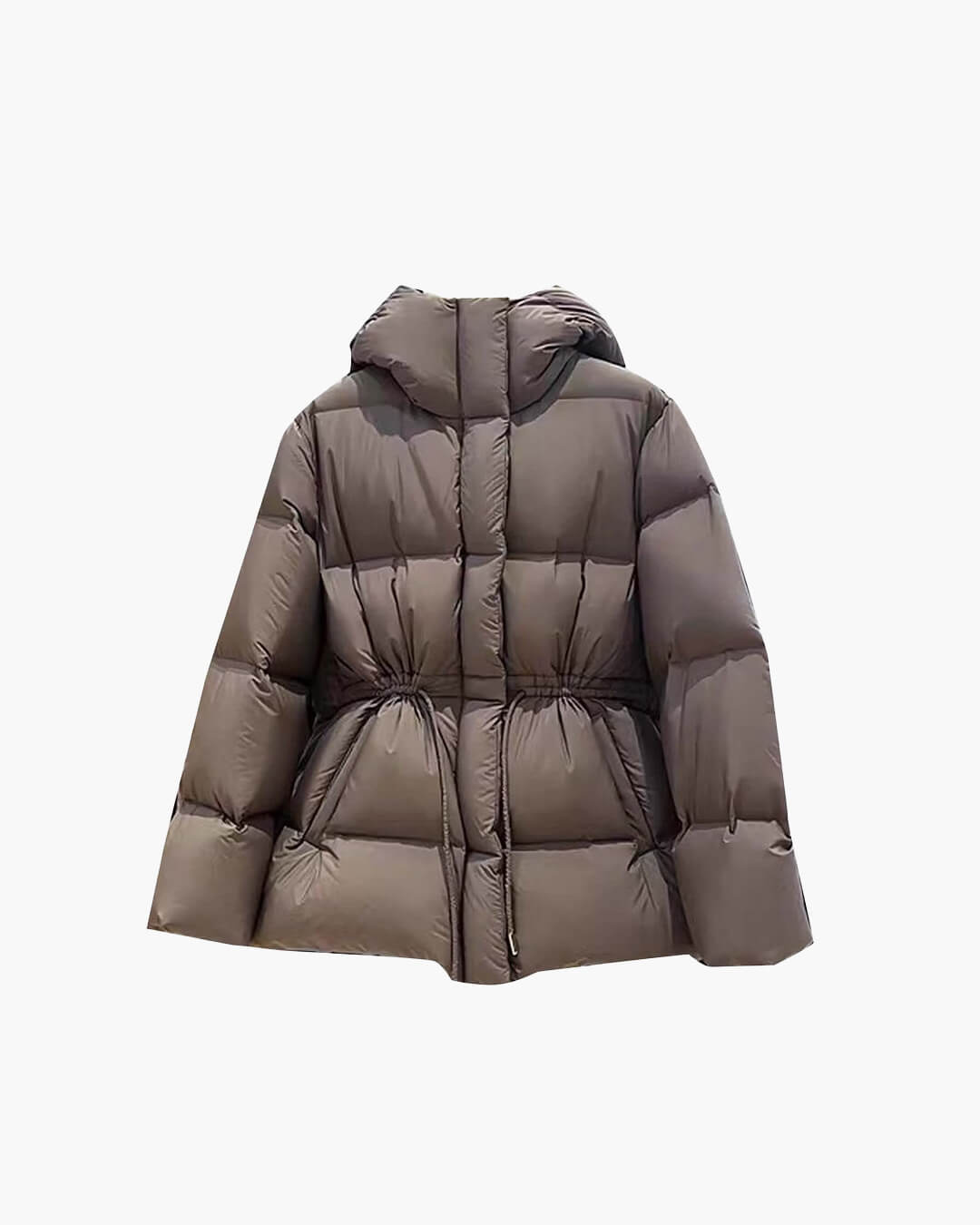 SOERA Mary Oversized Drawstring Waist Puffer Jacket - Coats -  Brown S