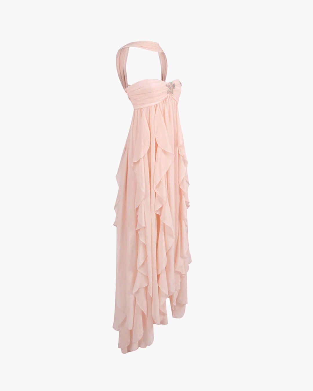 SOERA Harper Strapless Ruffled Maxi Dress - Dress - SOERA-008579-BAB-L-36611 Baby Pink L