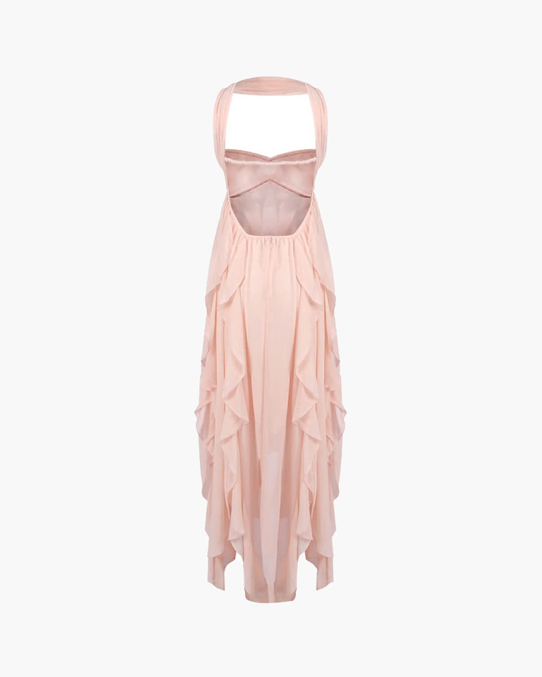 SOERA Harper Strapless Ruffled Maxi Dress - Dress - SOERA-008579-BAB-L-36611 Baby Pink L