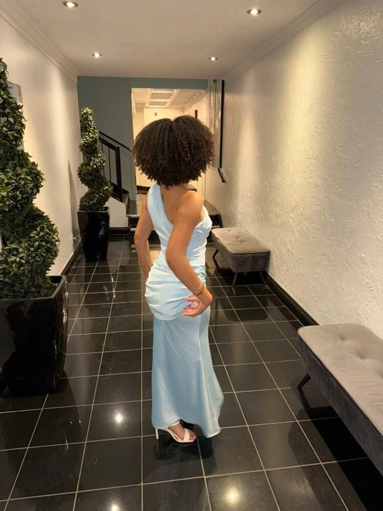 SOERA Jasmine One-Shoulder Maxi Dress - Dress - SOERA-272771-BLU-S-96323 Blue S