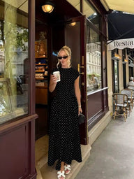 فستان Bianca Flare ماكسي بأكمام قصيرة
