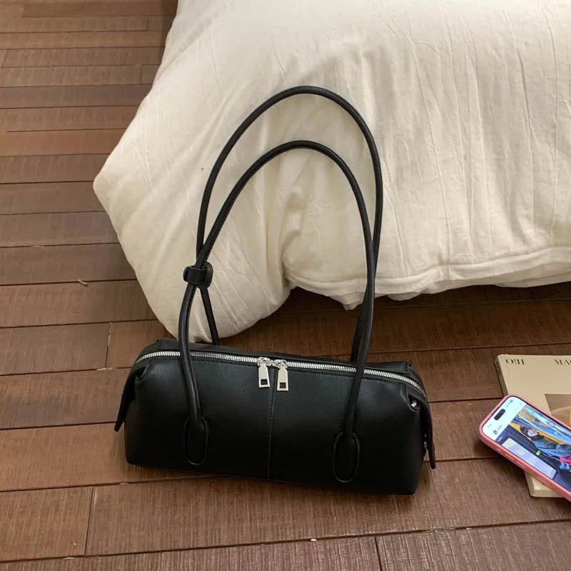 SOERA Beatrice Retro Underarm Shoulder Bag - Handbags -  Black