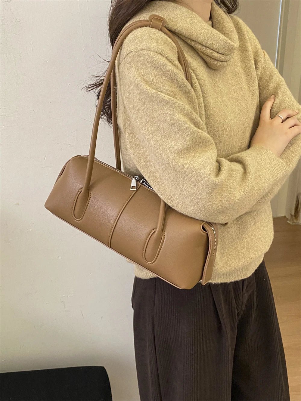 SOERA Beatrice Retro Underarm Shoulder Bag - Handbags -  Brown