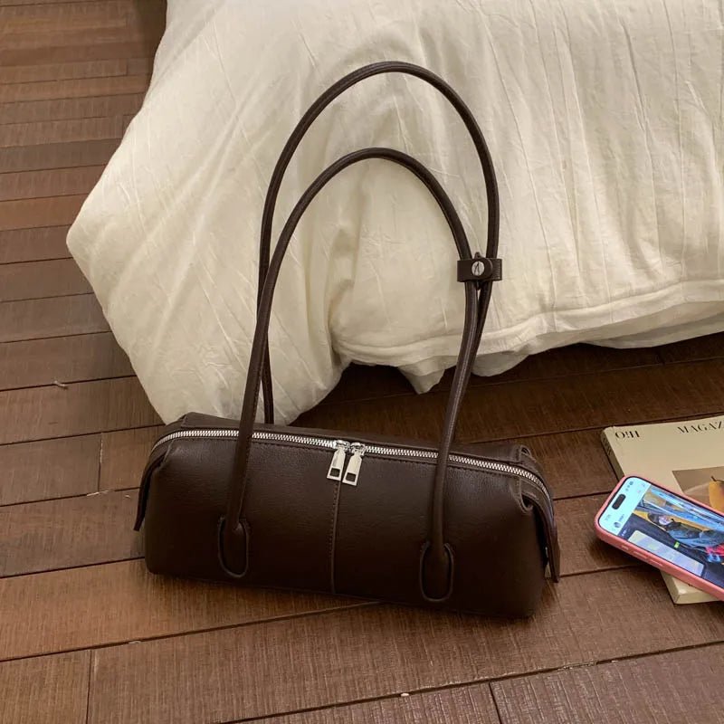 SOERA Beatrice Retro Underarm Shoulder Bag - Handbags -  Coffee