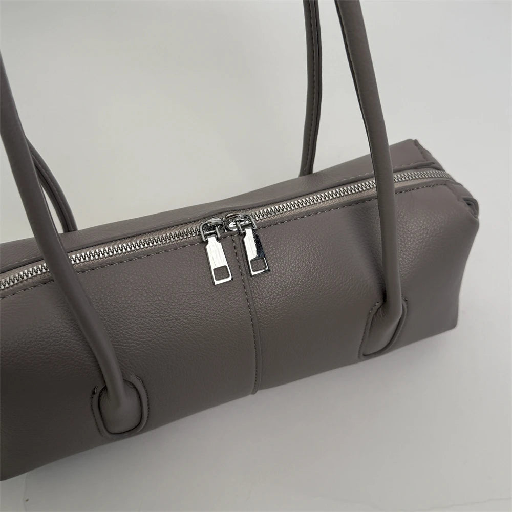 SOERA Beatrice Retro Underarm Shoulder Bag - Handbags -  Grey