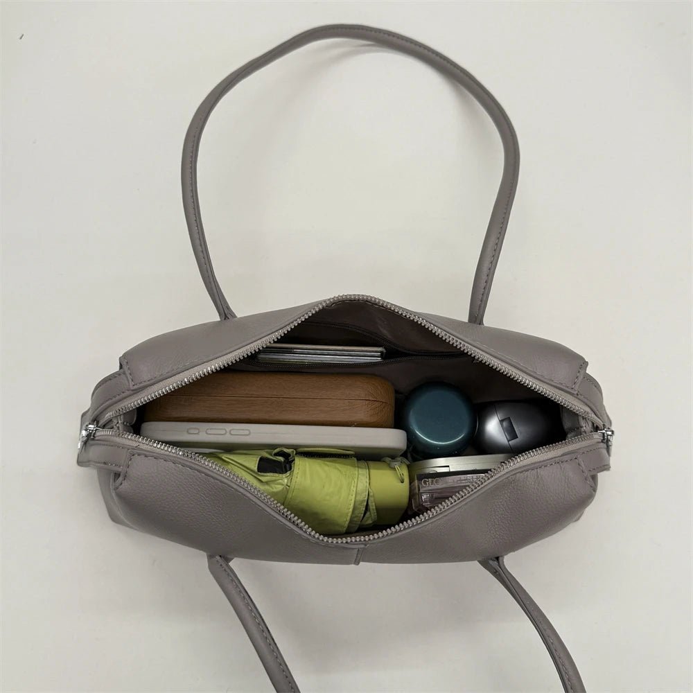 SOERA Beatrice Retro Underarm Shoulder Bag - Handbags -  Grey