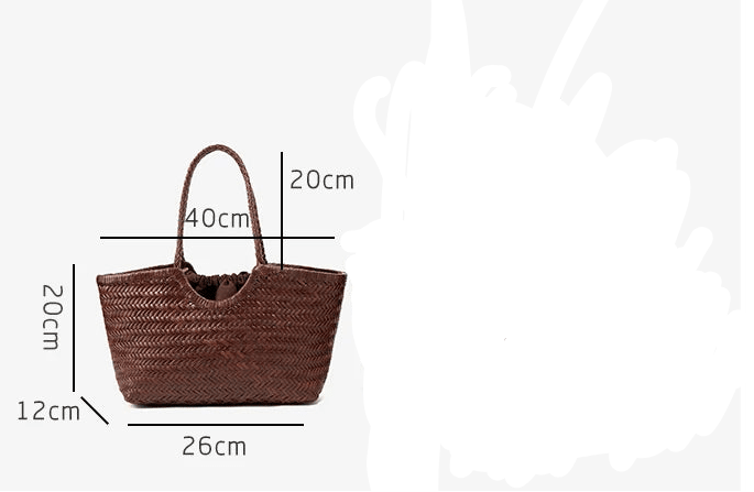 SOERA Beatrice Woven Tote Bag - Handbags -  Green Small