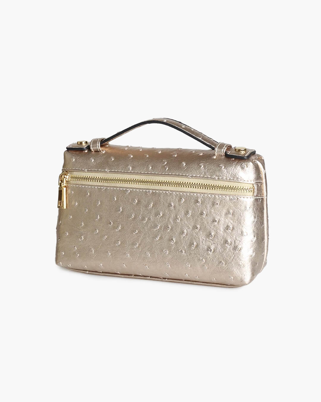 SOERA Bianca Ostrich Pattern Bag - Handbags -  Gold